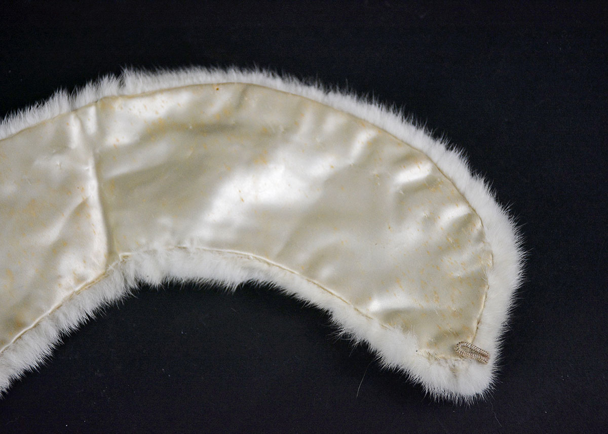 Vintage Child's Rabbit Fur Coat with Muff and Peter Pan Collar