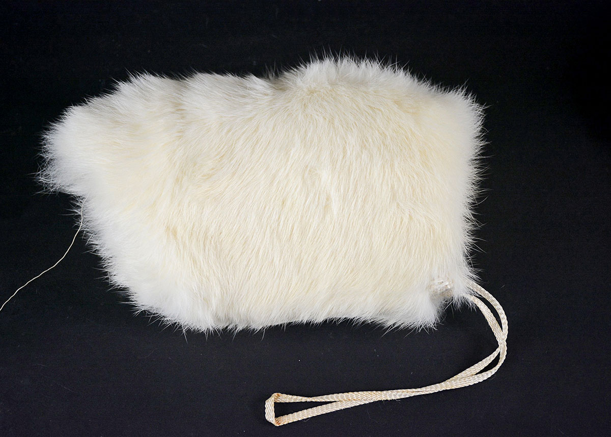 Vintage Child's Rabbit Fur Coat with Muff and Peter Pan Collar