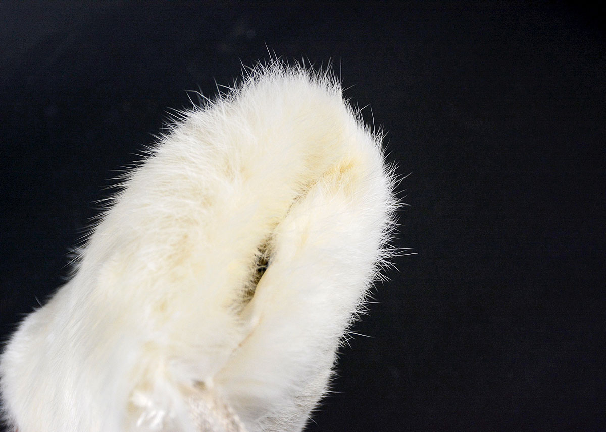 Vintage Child's Rabbit Fur Coat with Muff and Peter Pan Collar