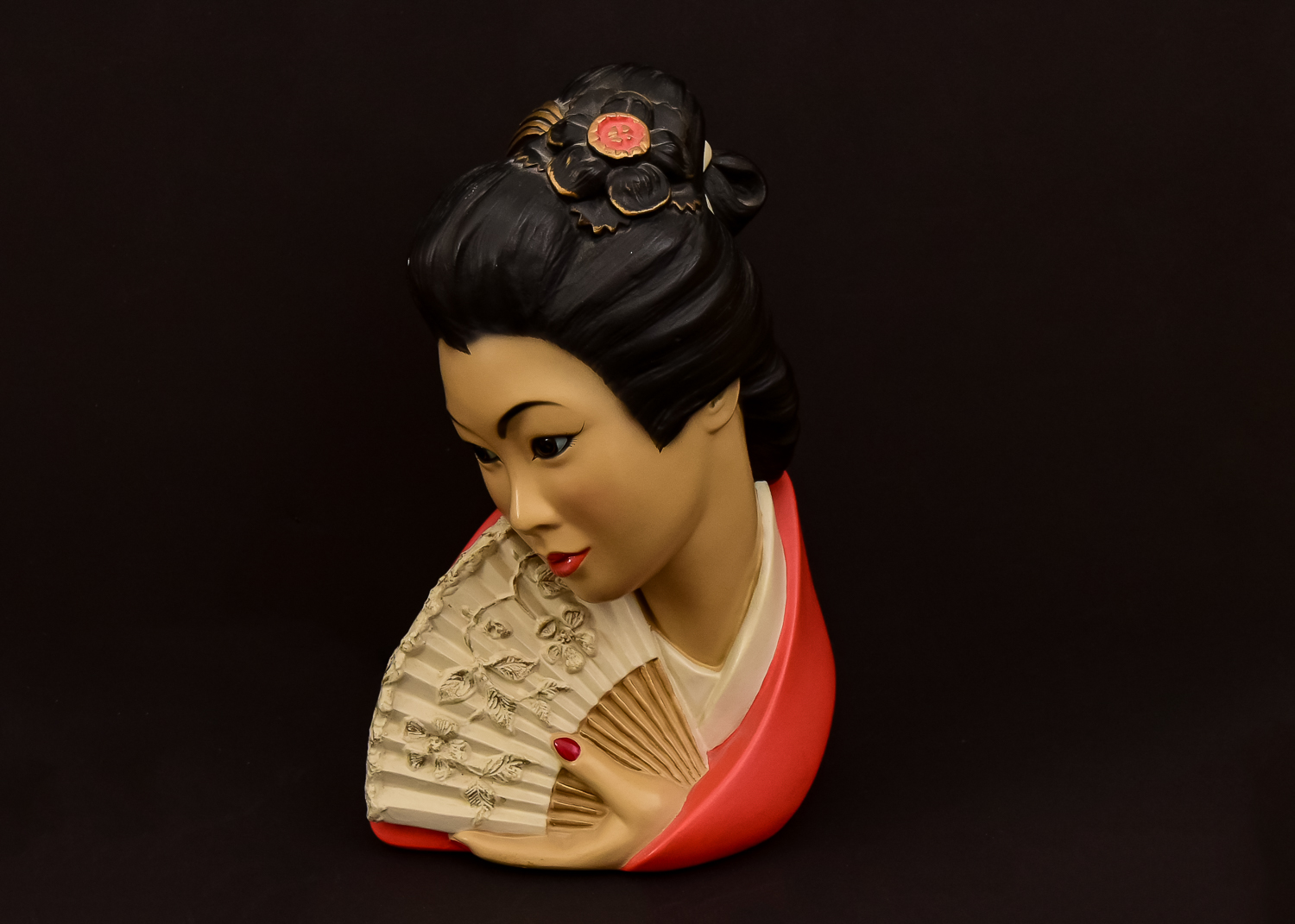 Vintage Chalkware Bust by Marwal