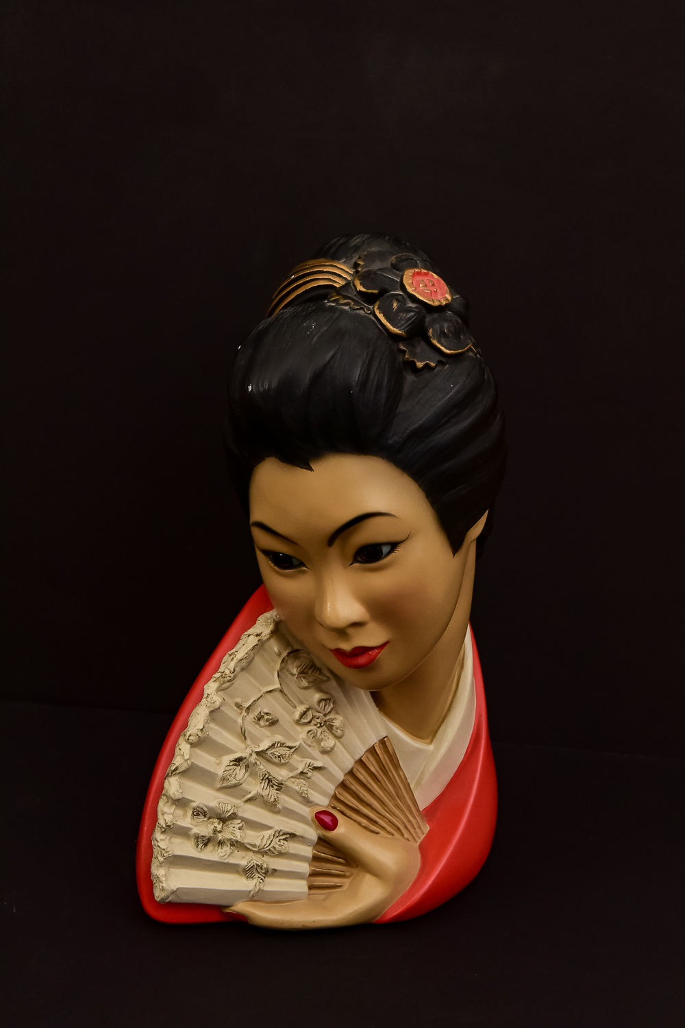 Vintage Chalkware Bust by Marwal