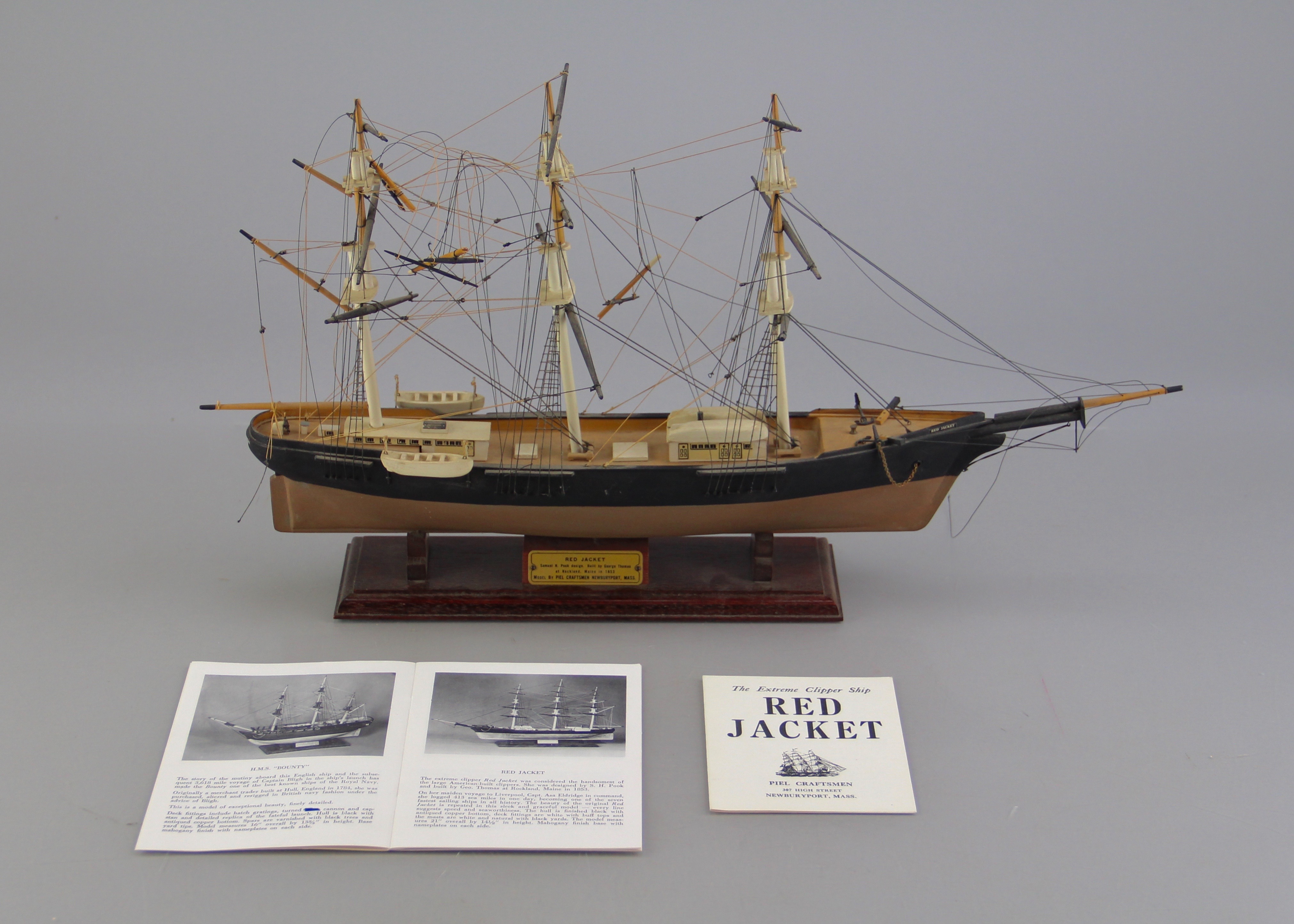 Red Jacket Wooden Model Ship