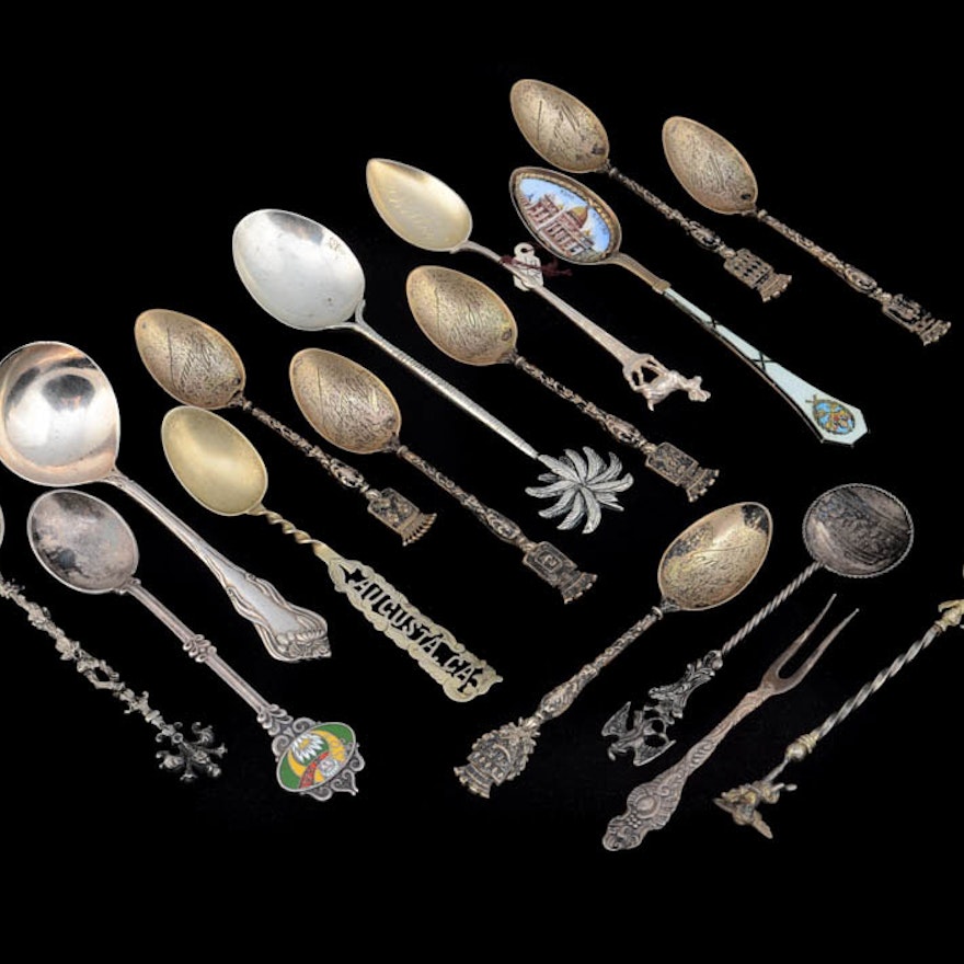 800 Silver Souvenir Spoons