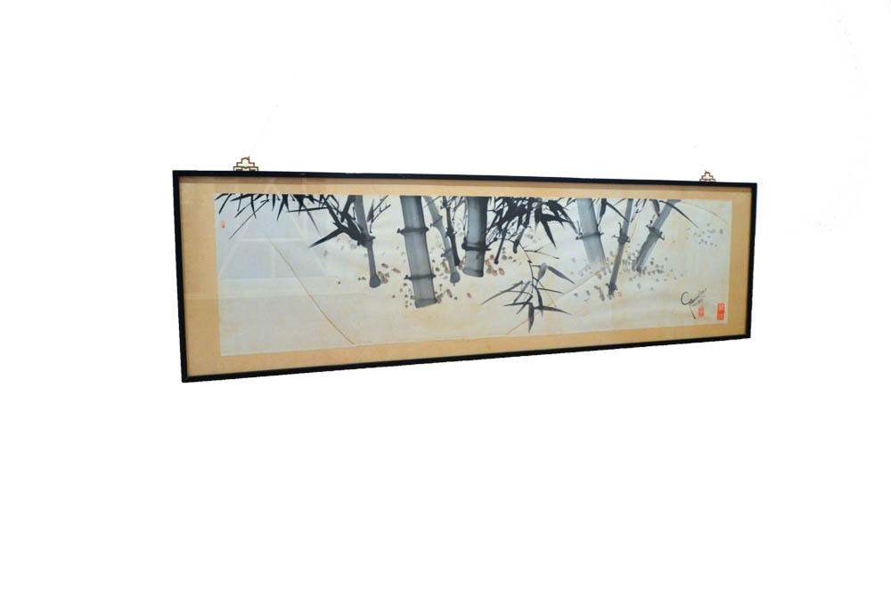 Framed Original Asian Watercolor
