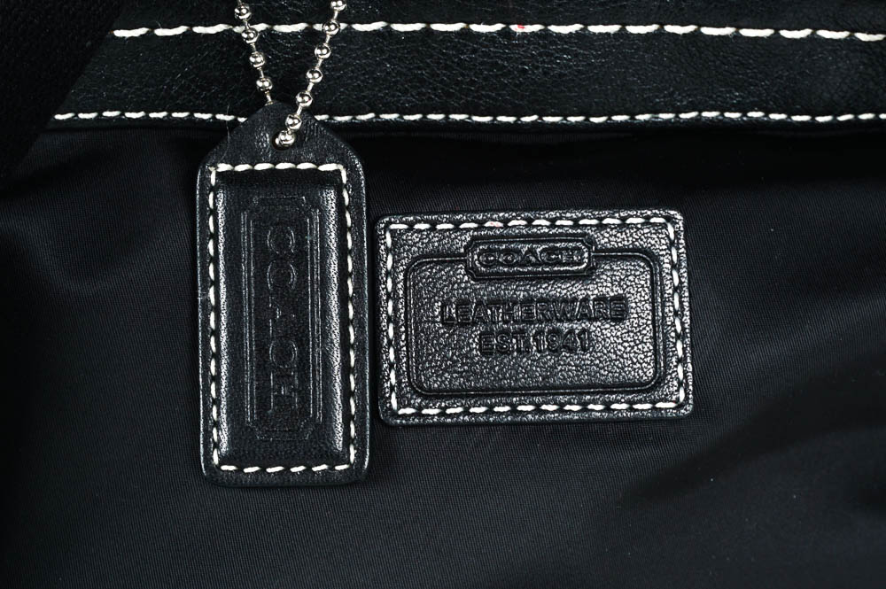 Coach Black Satin Backpack