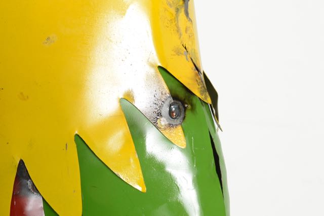 Six Foot Metal Rooster Sculpture from Mexico