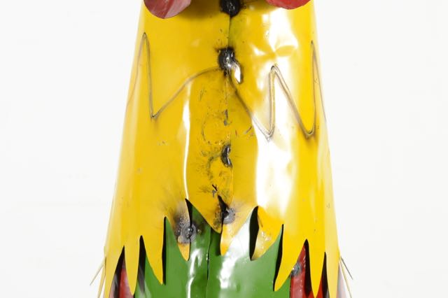 Six Foot Metal Rooster Sculpture from Mexico