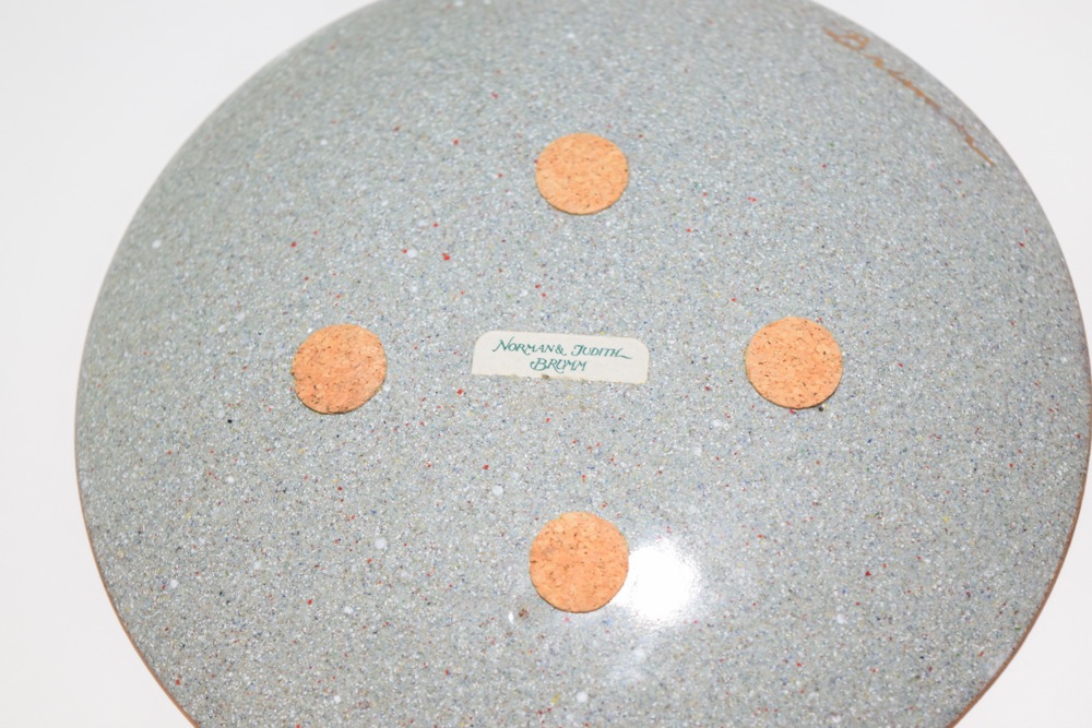 Spode Christmas Butter Knife and Enamel on Copper Plate