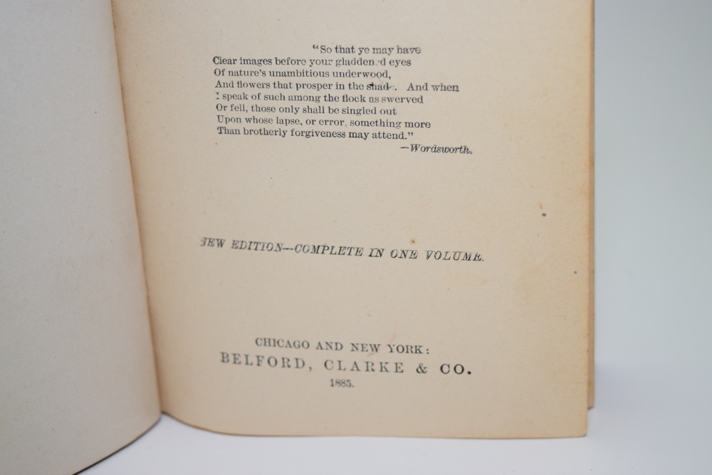 1885 Caxton Edition of George Eliot's Adam Bede
