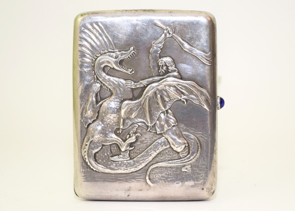 Antique Russian Silver Cigarette Case