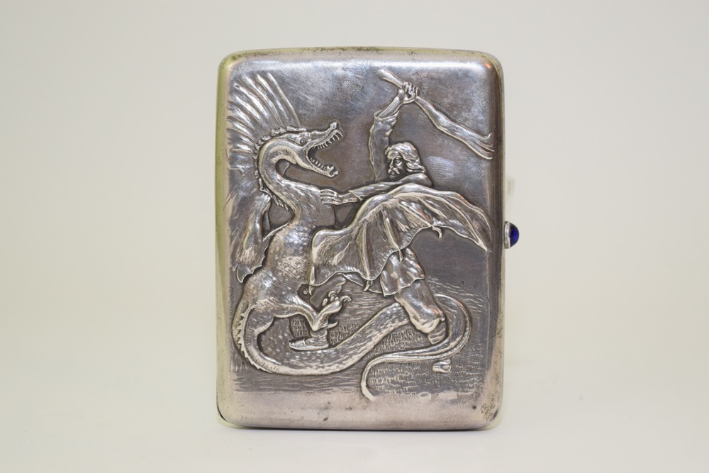 Antique Russian Silver Cigarette Case