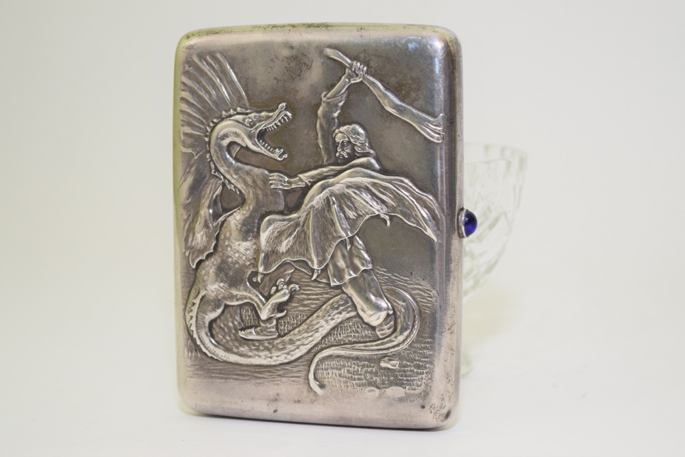 Antique Russian Silver Cigarette Case