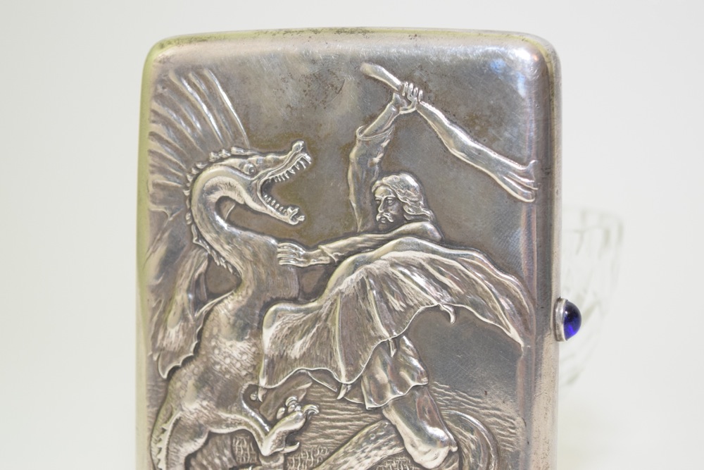 Antique Russian Silver Cigarette Case
