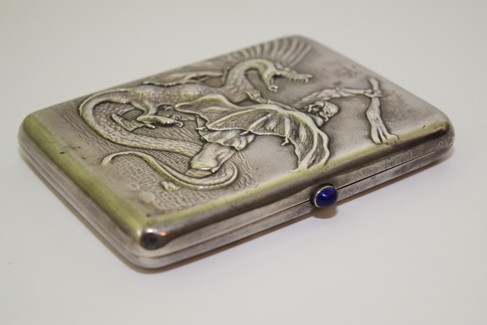 Antique Russian Silver Cigarette Case