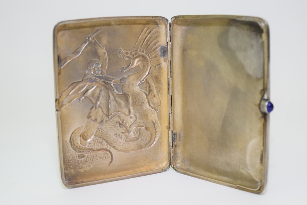 Antique Russian Silver Cigarette Case