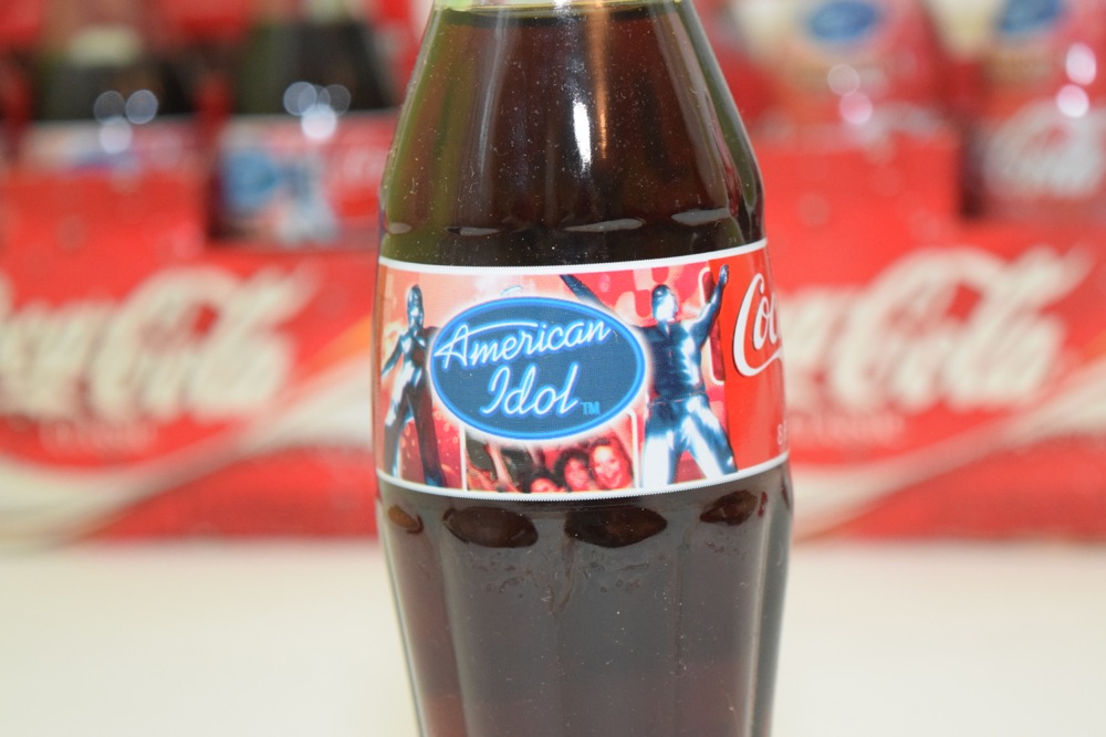 Collection of American Idol Coke Bottles