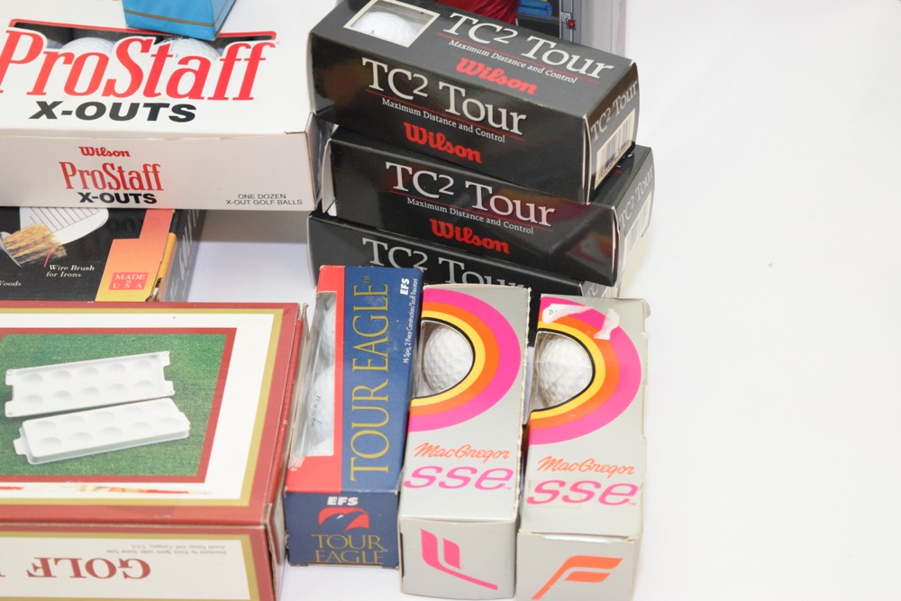 Collection of Golf Balls and Accessories