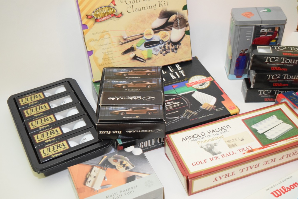 Collection of Golf Balls and Accessories