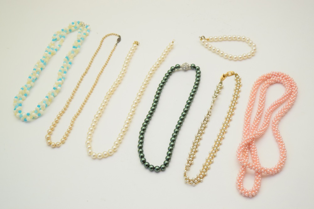 Faux Pearl Costume Jewelry Collection