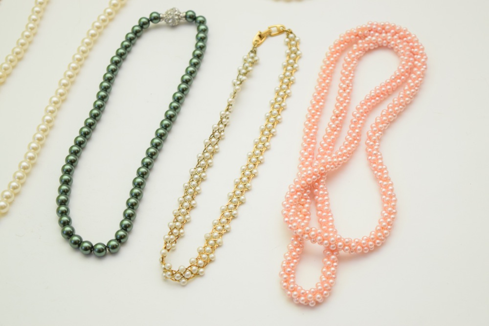 Faux Pearl Costume Jewelry Collection