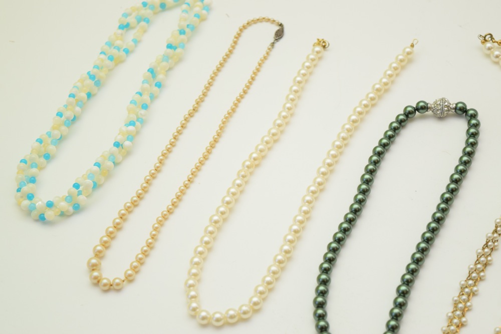 Faux Pearl Costume Jewelry Collection