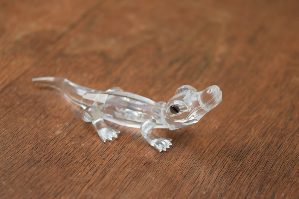 Pair of Swarovski Figurines, Including Alligator and Porcupine