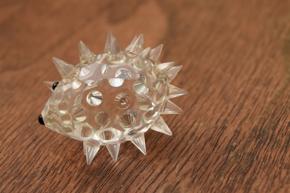 Pair of Swarovski Figurines, Including Alligator and Porcupine