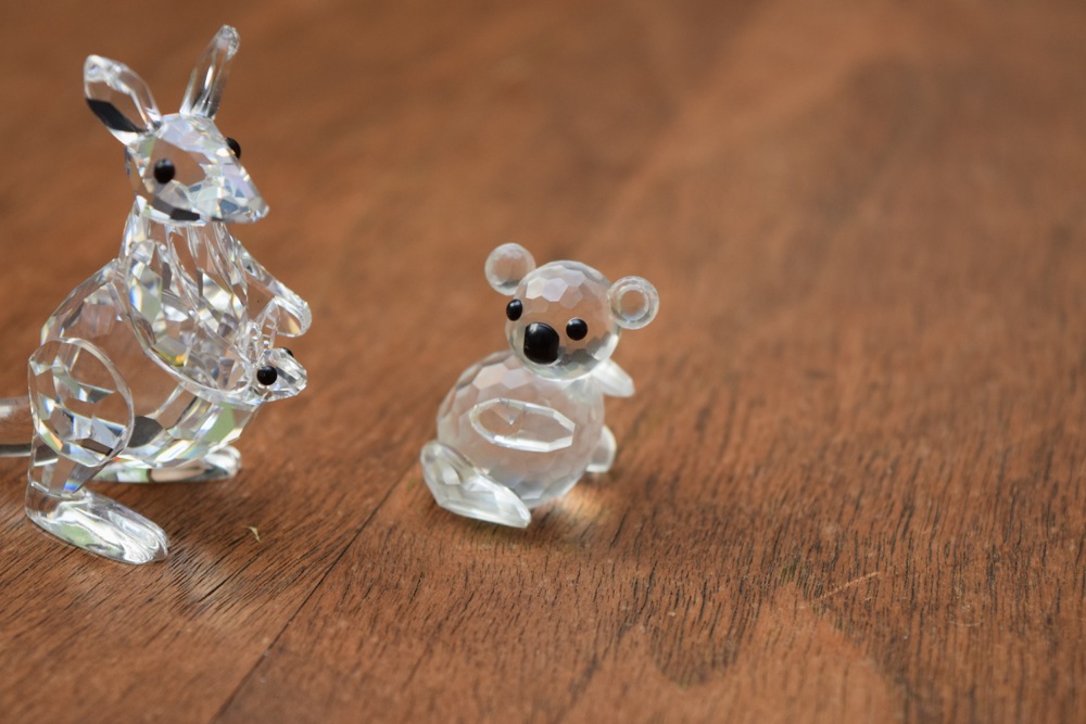 Pair of Swarovski Figurines, Including Kangaroo and Koala