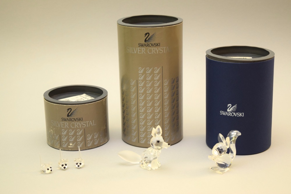 Swarovski Figurines, Including Fox, Squirrel and Mice