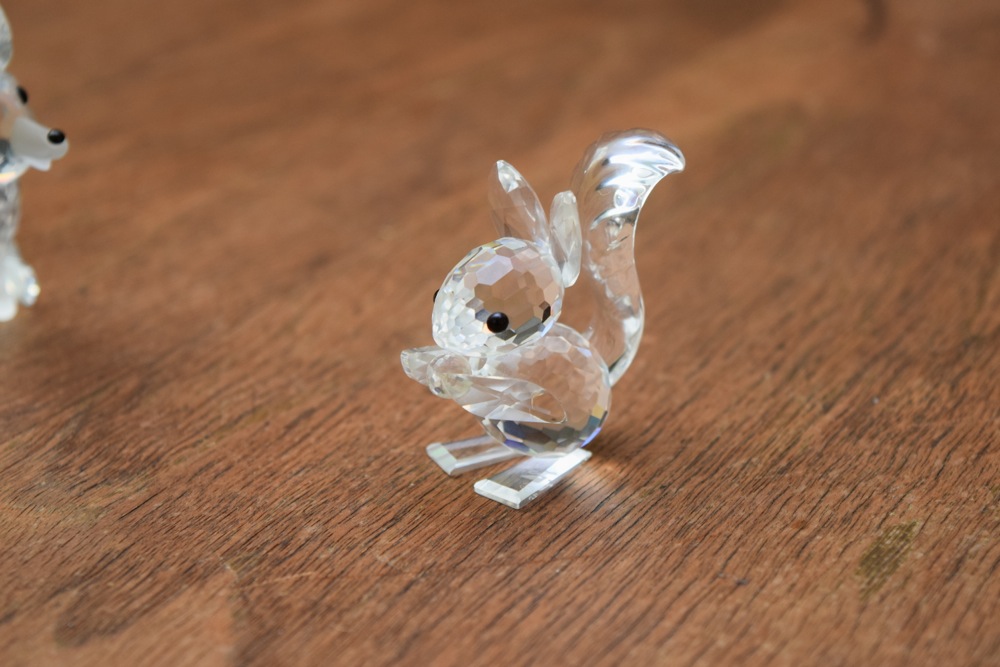 Swarovski Figurines, Including Fox, Squirrel and Mice