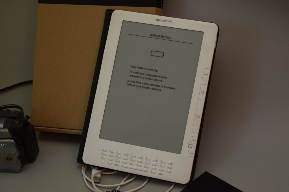 Amazon Kindle and Sony Handicam