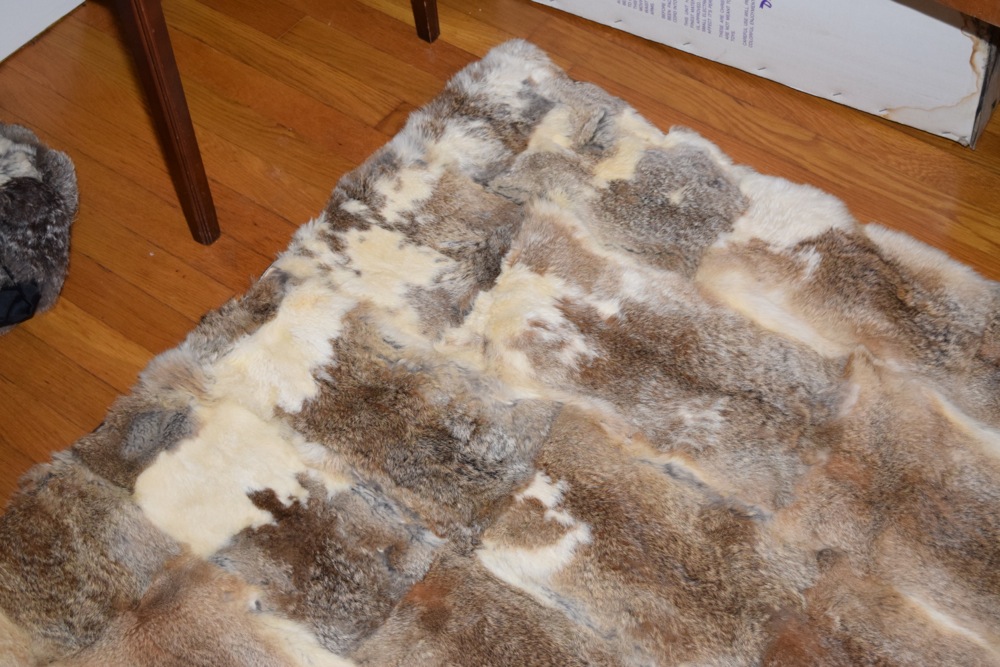 Rabbit Fur Throw