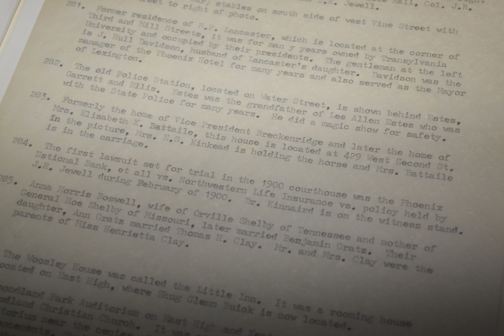 Collection of Original Historical Lexington KY Photographs