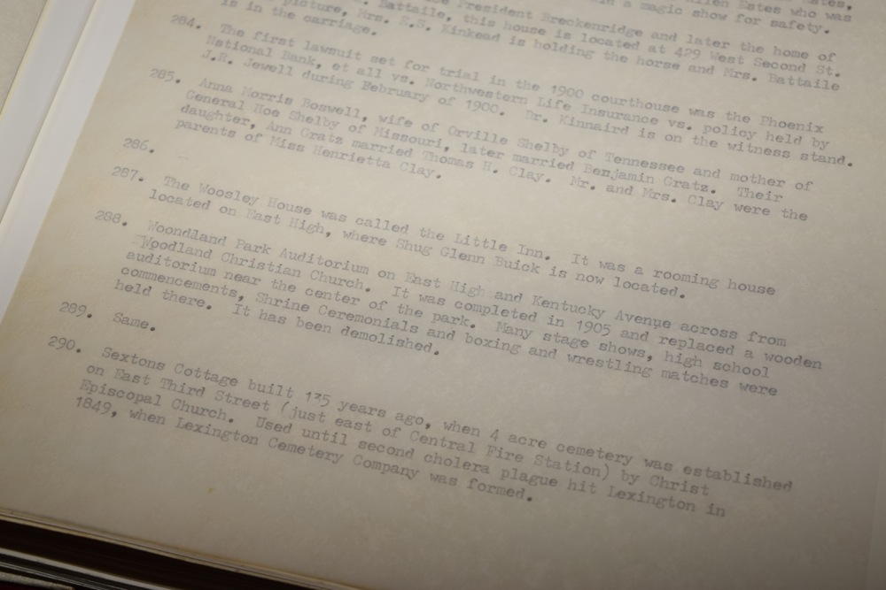 Collection of Original Historical Lexington KY Photographs