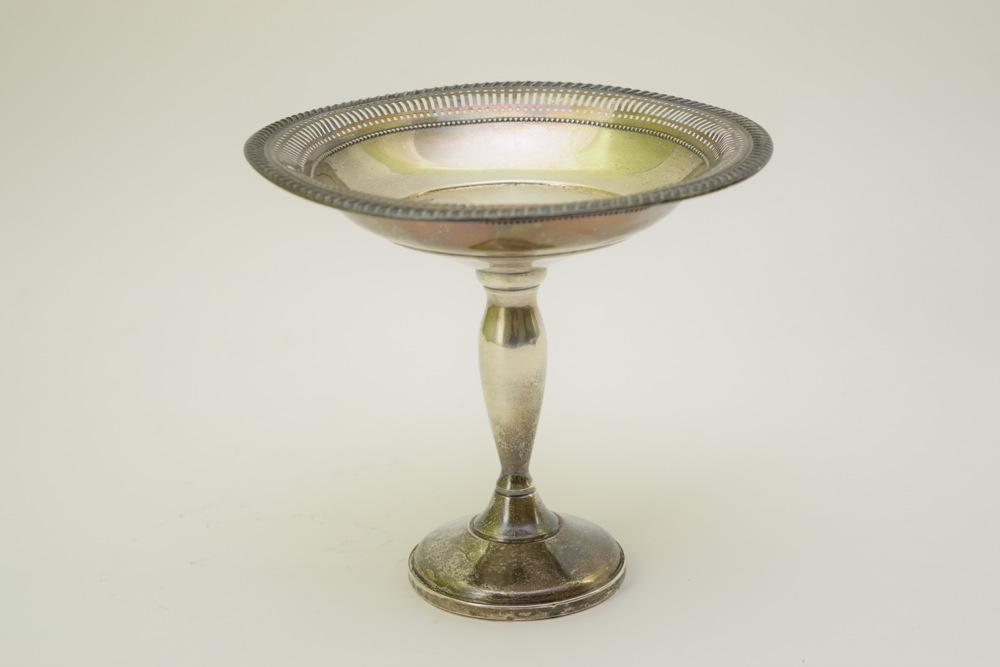Fisher Weighted Sterling Footed Compote