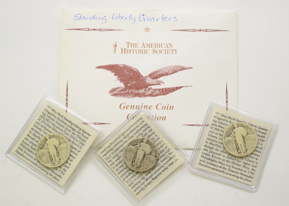 Trio of Standing Liberty Quarters