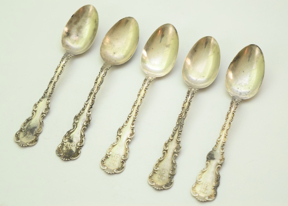Whiting Manufacturing Co. Sterling Teaspoons