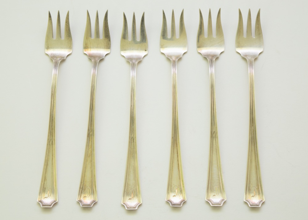 Antique Sterling Oyster Forks