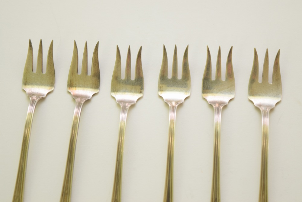 Antique Sterling Oyster Forks