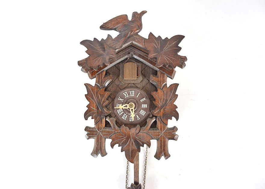 West Germany Carved Cuckoo Clock