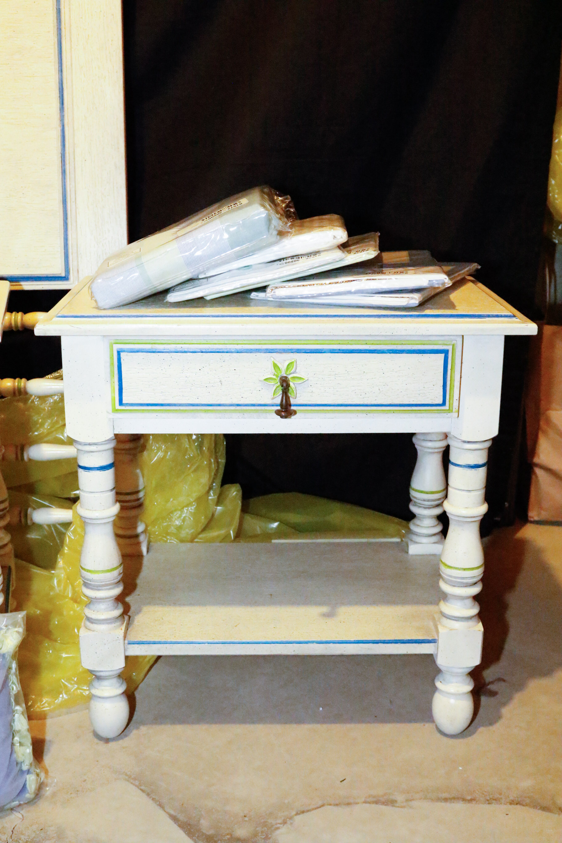 Vintage Stanley Bed Frame with Matching Nightstands