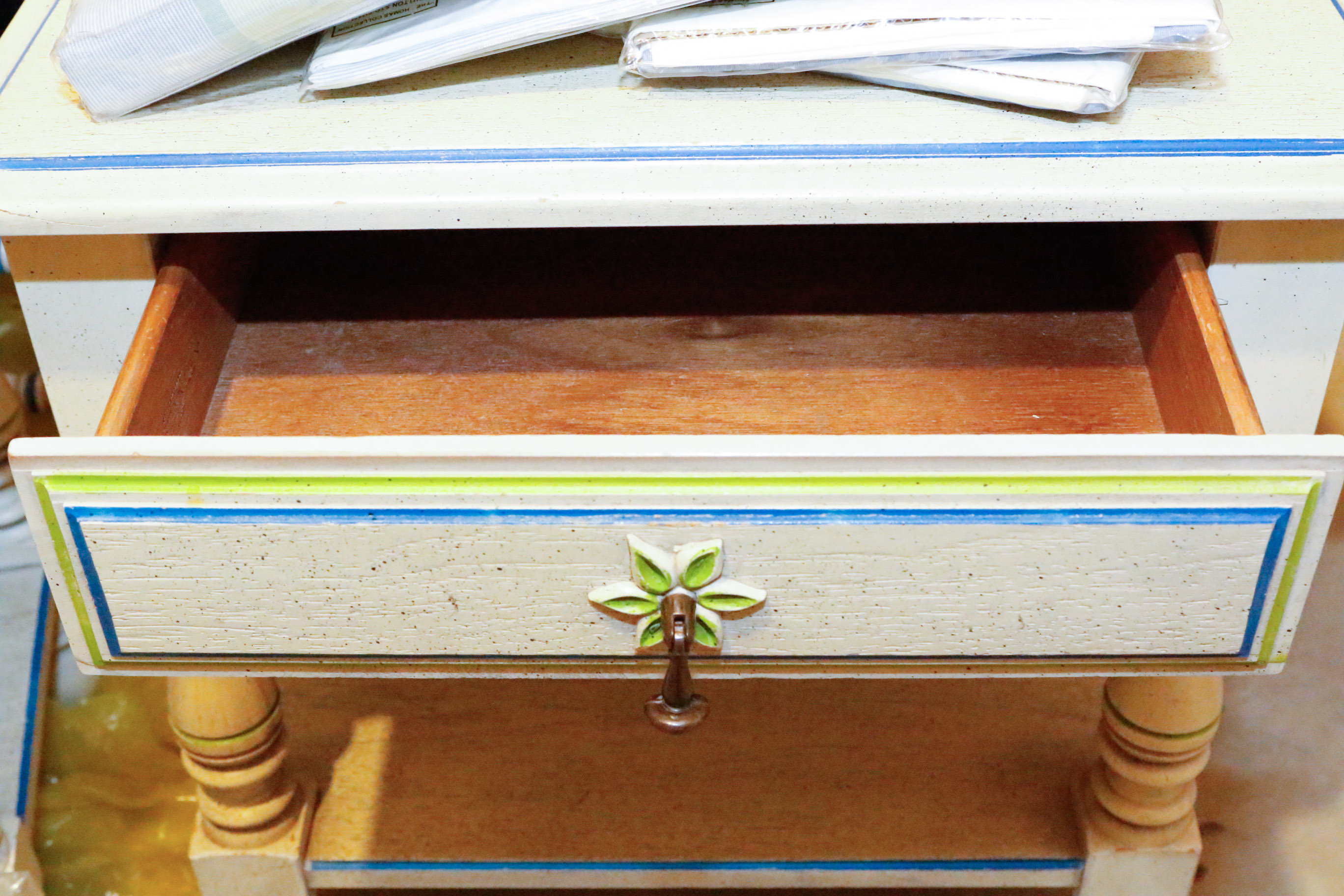 Vintage Stanley Bed Frame with Matching Nightstands