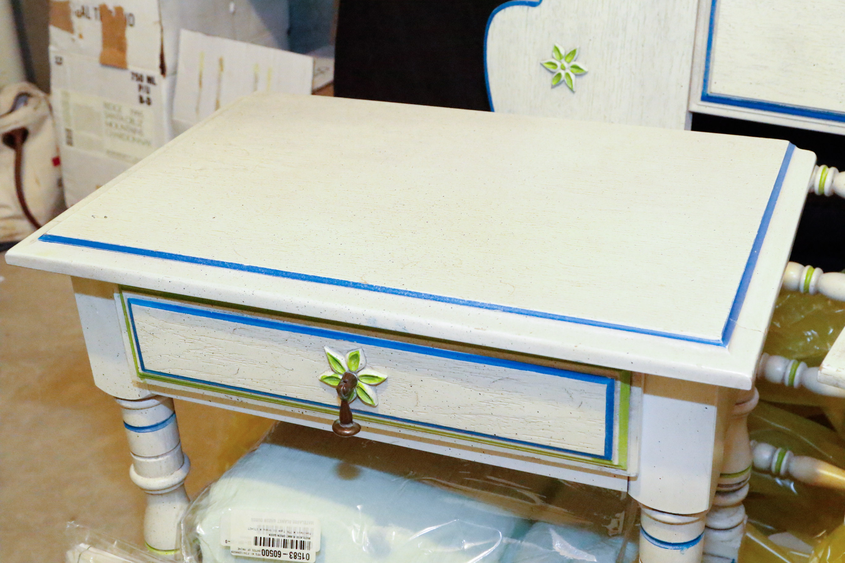 Vintage Stanley Bed Frame with Matching Nightstands