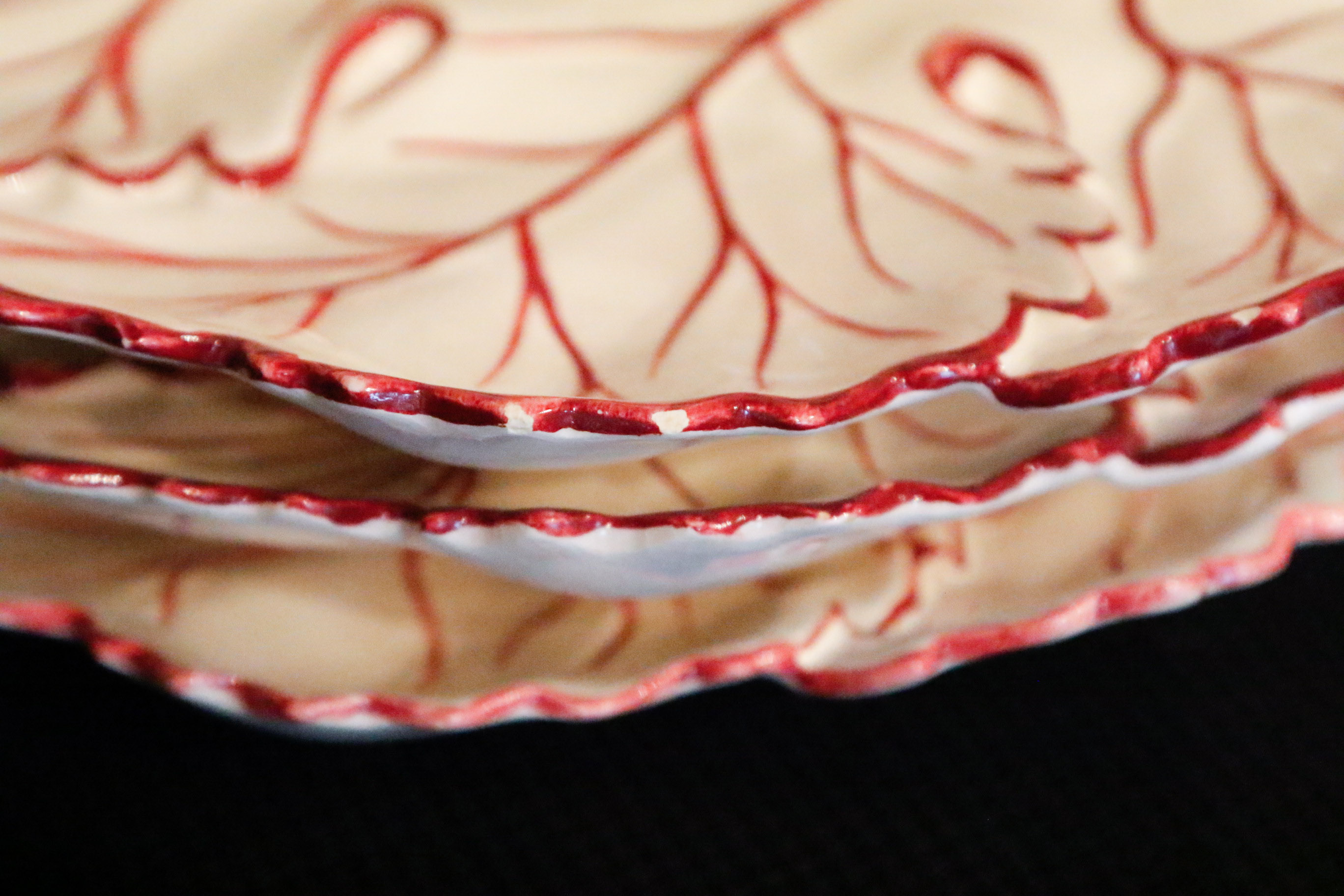 Portugeuse Bordallo Pinheiro Majolica Salad Service with Platters