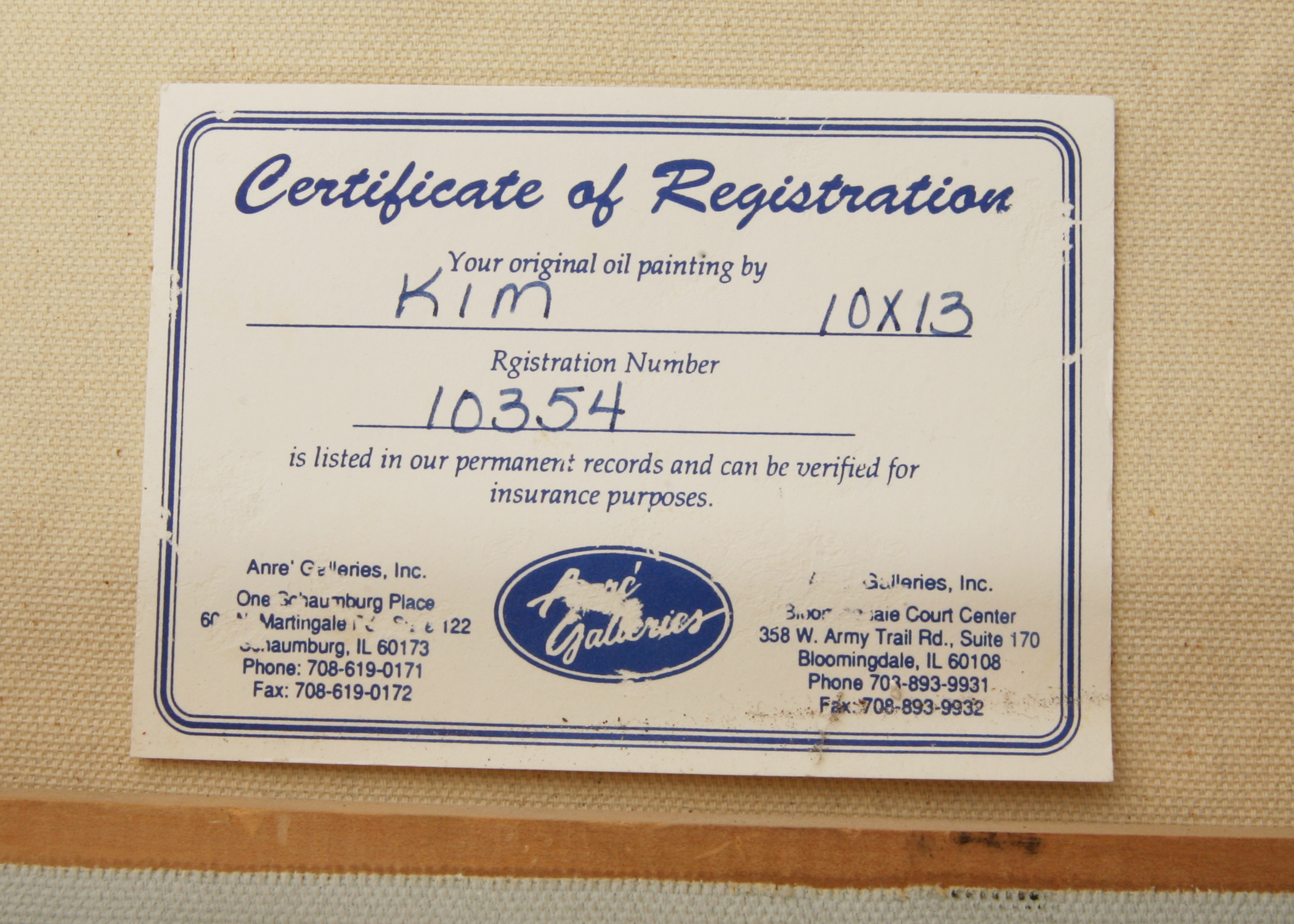 Signed Carol Kim Mixed Media Art on Canvas