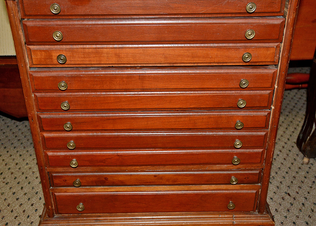Antique Belding Bros. & Co. Thread Spool Display Cabinet