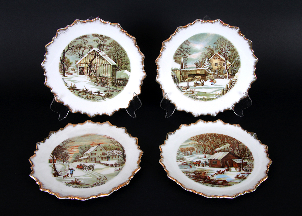 Decorative Currier and Ives Plates