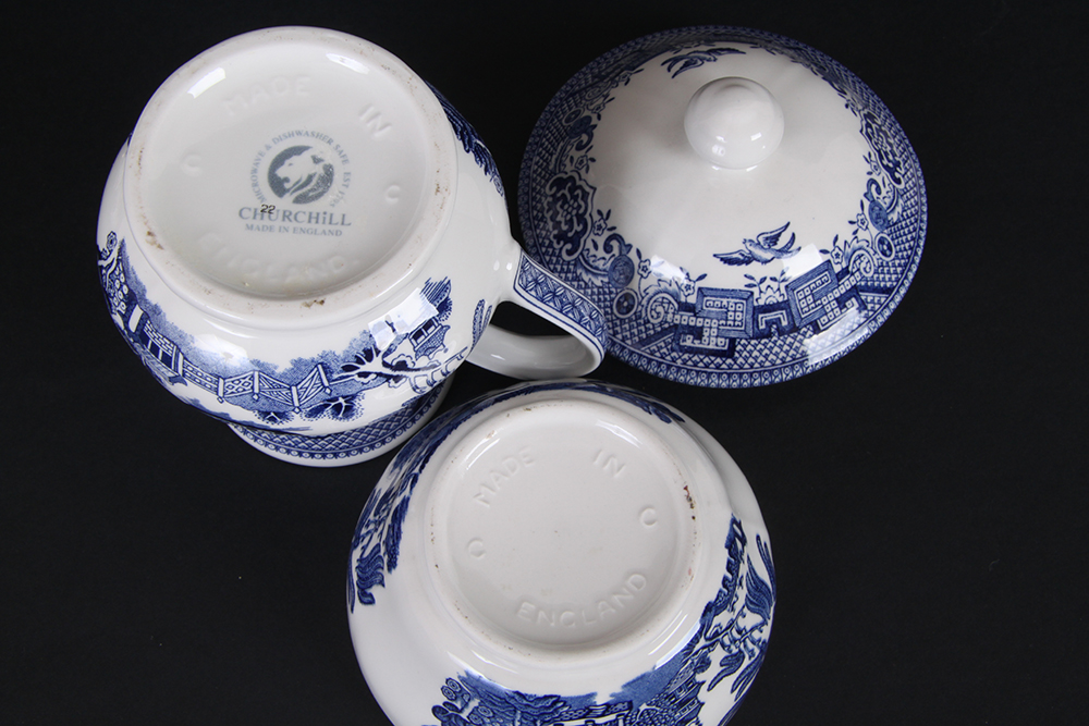 Assortment of Asian Inspired Porcelain Tableware