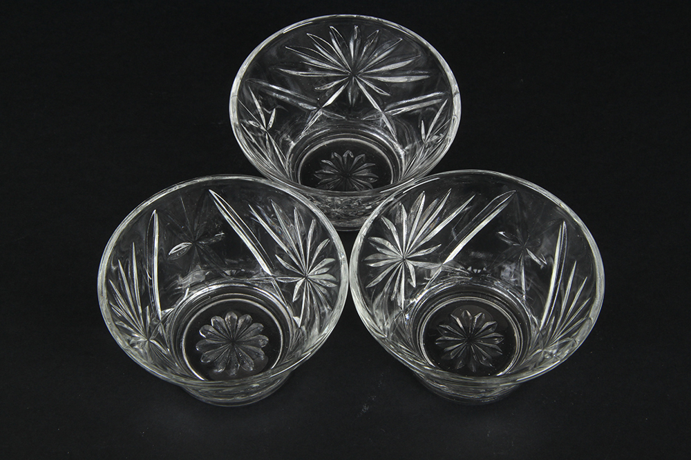 Pressed and Cut Glass Bowls