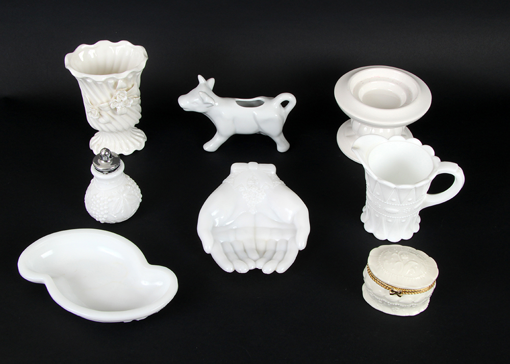 Selection of White Glassware